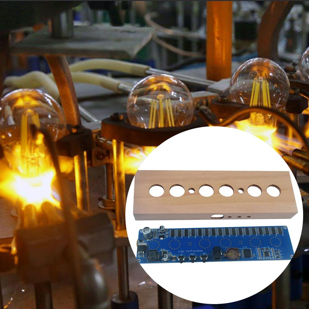 Часы на газоразрядных индикаторах ИН14 DIY Набор для сборки часов на лампах DC12V 1A ИН14 Никси-трубка Цифровые светодиодные часы Электронный DIY-набор для украшения дома Часы