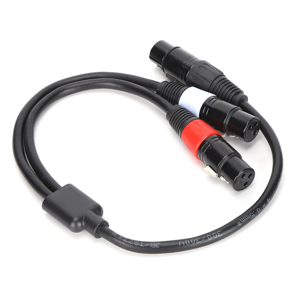 JORINDO JD6077 5‑Pin XLR Female to 3‑Pin Double XLR Female Cable Y Type Cable Splitter Line Audio Adapter