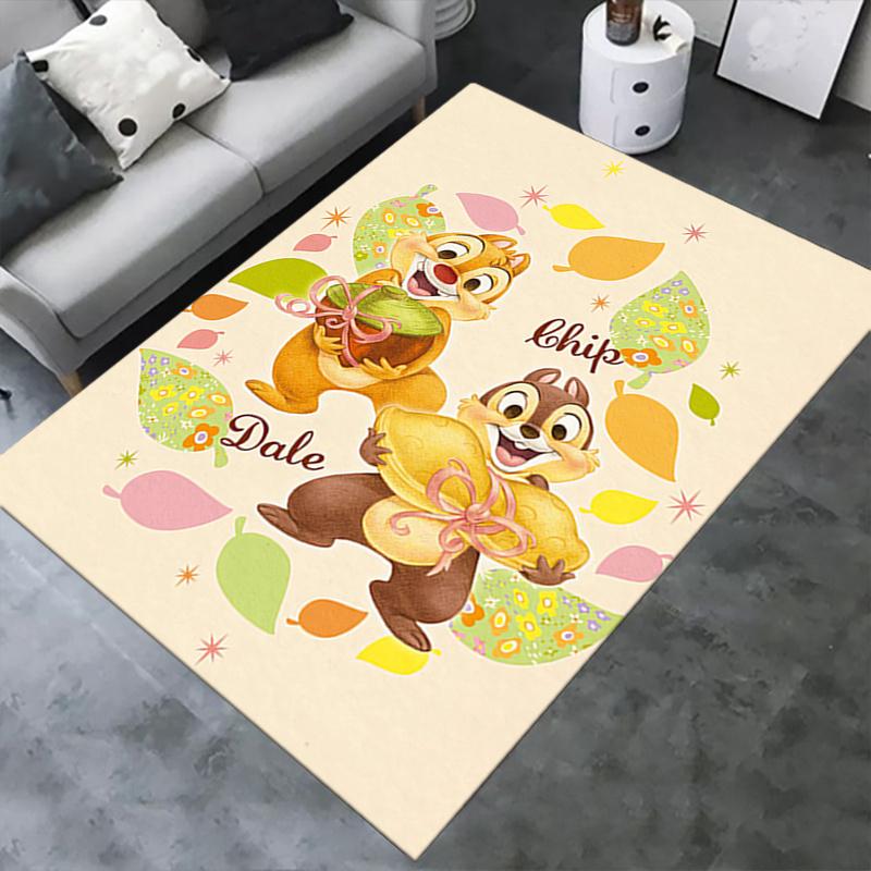 Office Rug Chip Dale theme 3D Printed Anti-Slip Rug-Machine Washable for Living Room