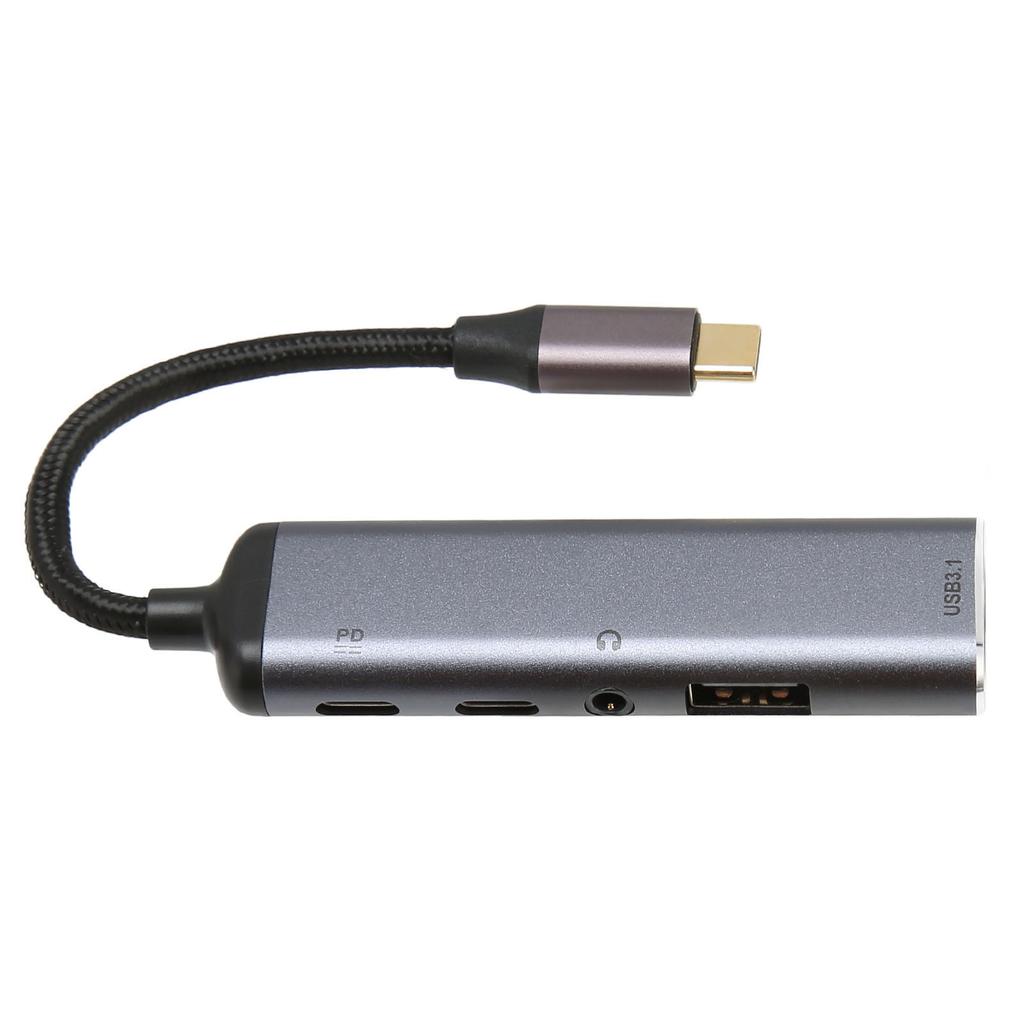 Хаб USB Type C к USB 3.1, USB 2.0, Type C 2.0, аудиоразъему 3,5 мм, PD100W, HD, 5 в 1, док-станция Type C для домашней работы