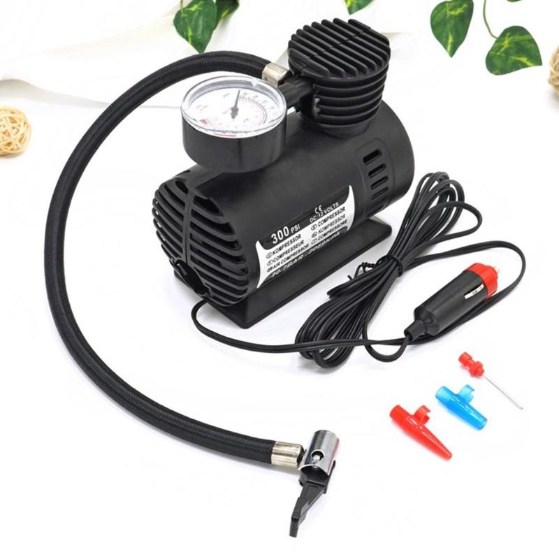1pcs Tire Inflator, Portable Air Compressor, Tire Air Pump, for Car Motorcycle Bike, Tire Inflator with Pressure Gauge