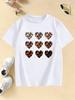 Y2k Love Heart Fashion T Shirts Graphic Short Sleeve Oneck Kids Childrens Tshirt Girls Summer Spring Casual Top Tee Shirt