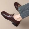Fashion Spring And Autumn New Retro Loafers 2025 British Style Round Toe Lace Up Women's Flat Oxford Shoes Casual Elegant Single Shoes