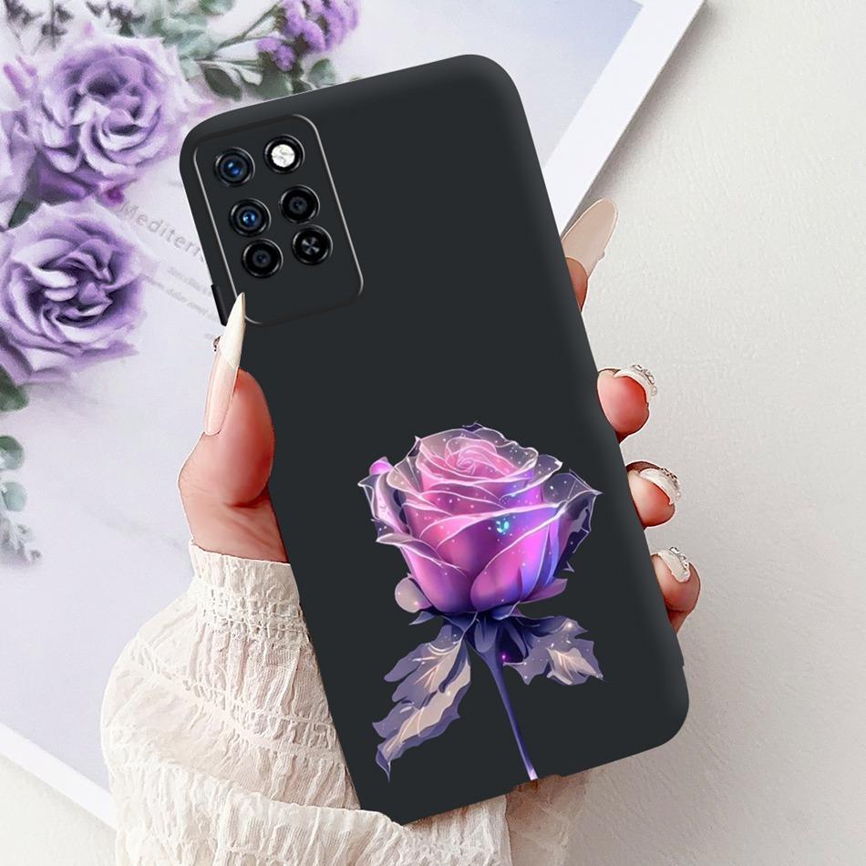 For Infinix Note 10 Pro Note10 Elegant Butterfly Cat Printed Phone Case For Infinix Note 10 10Pro NFC Black Silicone Soft Cases