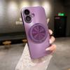 360 degree Rotatable Magsafe Ring Holder Case For 16 Pro Max 16 Plus 15 Pro 14 13 12 11 Frosted Plating Lens Film Cases