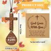 Cross for Car Mirror Hanging, pirational Car Accessories, Christian Gifts for Men and Women, Rear View Mirror Hanging Ornament for Auto Decor (B)