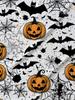 Men's Outdoor Halloween Polo Shirt, Mixed Color, Multiple Specifications Available, Polyester Material, Festive Whimsical Style with Jack - O' -
