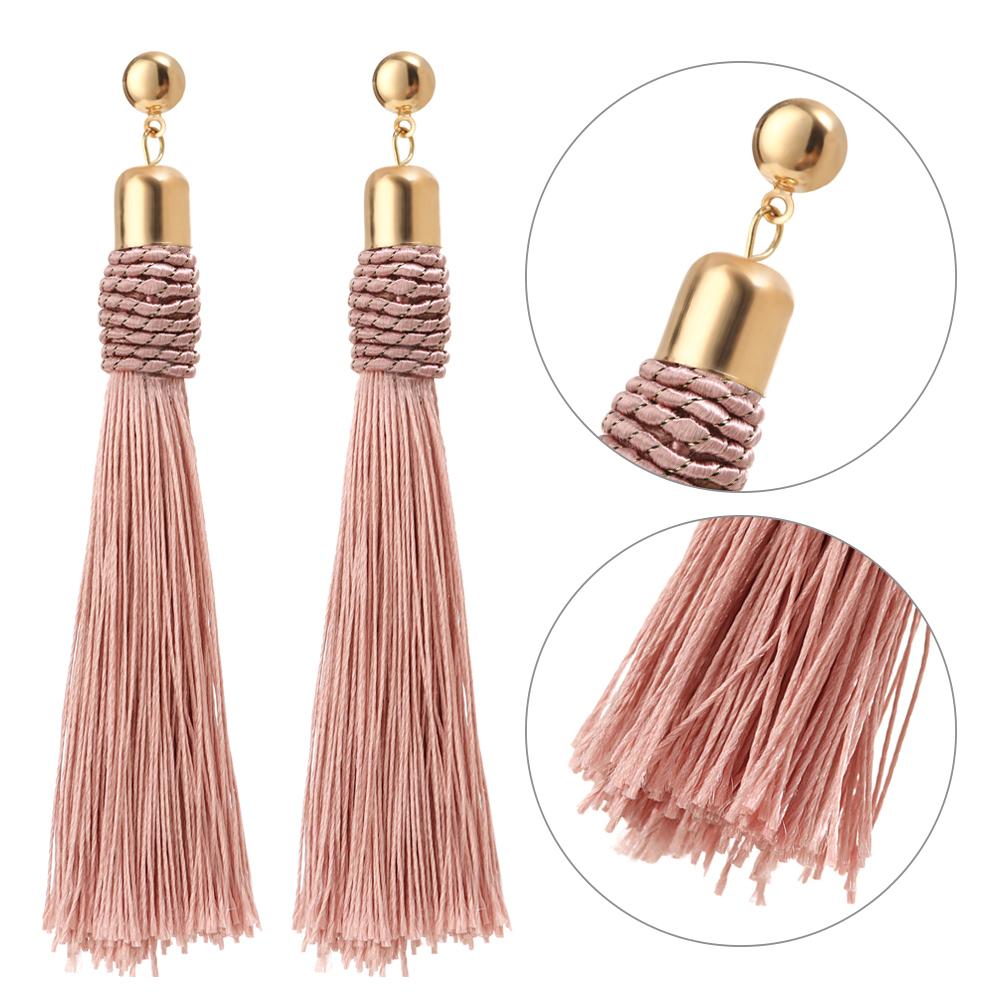 Женские серьги-капли в этническом стиле в винтажном стиле в стиле бохо, висячие серьги-кольца с кисточками