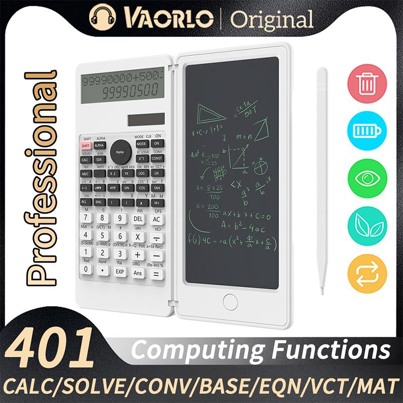 Solar Scientific Calculator With 6 Inch Writing Tablet Foldable 401 Computing Functions Professional Calculators PK 991MS 991ES