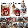 Rectangular Laundry Basket Storage Storage Basket Snowmen Laundry Bin  Holiday