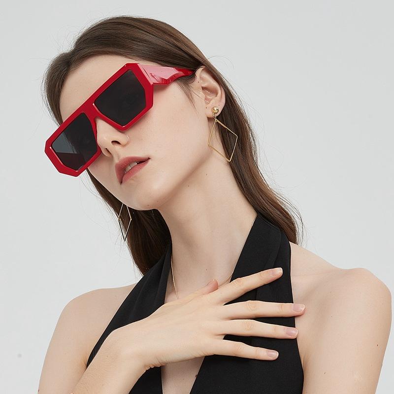 Винтажные солнцезащитные очки с большой оправой для женщин и мужчин, квадратные солнцезащитные очки, ретро, многоугольные очки, очки-гогглы, мужские, женские, прямоугольные очки ? ? ?