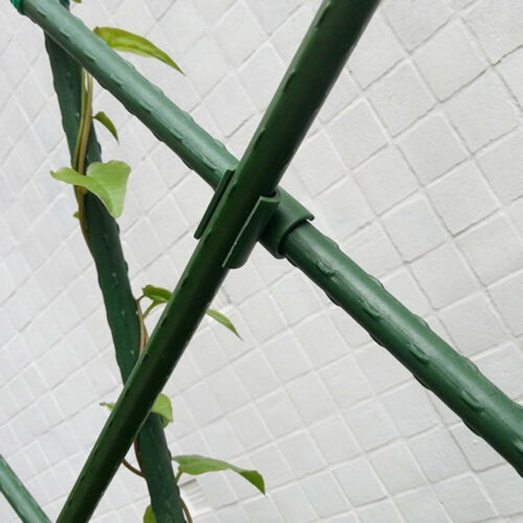 50 шт. Соединительный элемент для опоры растений - 8 мм - для прививки стержней садовой рамы - прочный металл - подходит для внутреннего и наружного садоводства