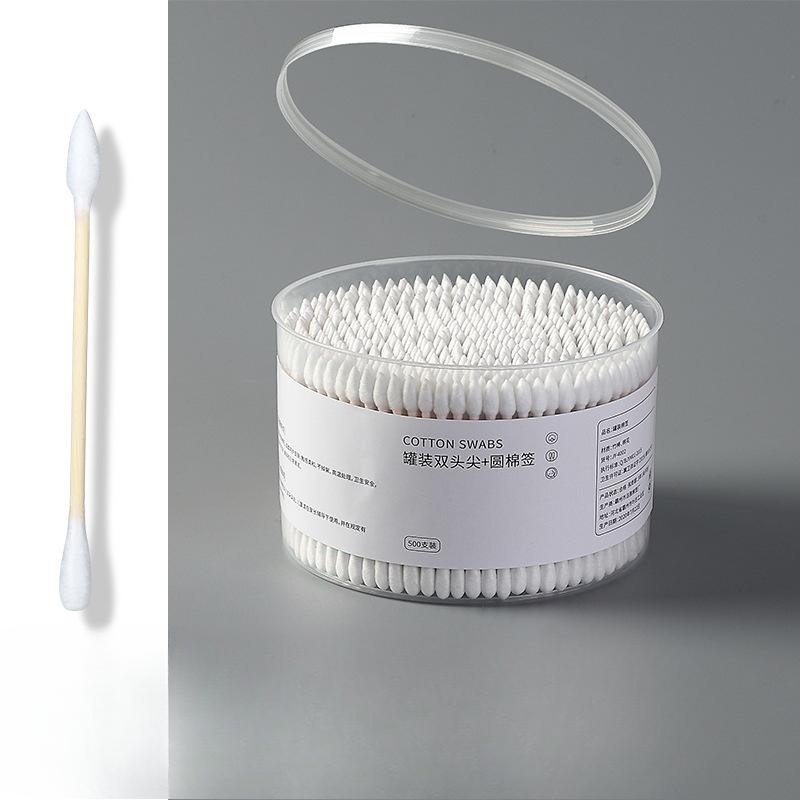 Маленькие ватные палочки одноразовые двусторонние бамбуковые и деревянные палочки палочки для чистки ушей большие круглые коробки