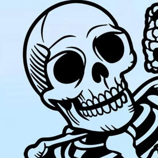 Peeking Skeleton Yard Sign Metal Skeleton Silhouette Decoration Garden Halloween