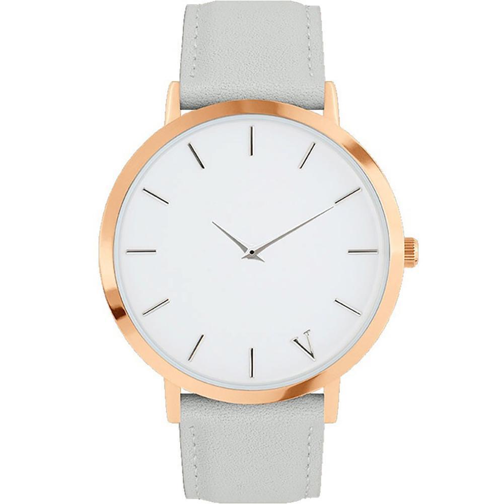 Женские и мужские дизайнерские кварцевые аналоговые наручные часы с кожаным ремешком