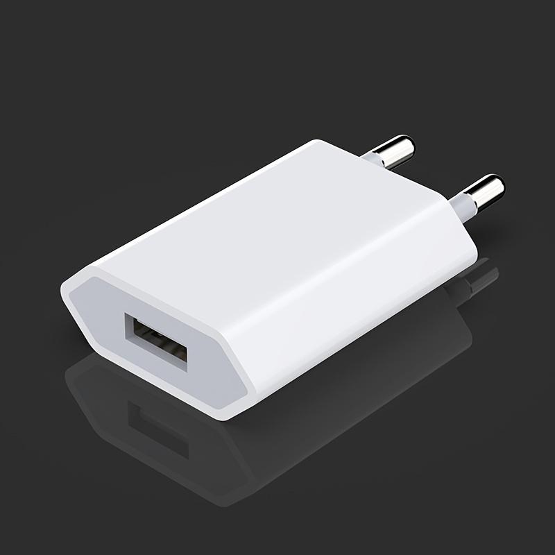 Универсальное зарядное устройство USB 2PC 5V1A с защитой от короткого замыкания - вилка европейского стандарта для iPhone, Android