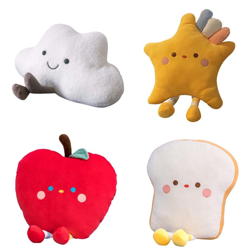 Ultra-soft Crystal Fleece Stuffed Fruit And Bread Plush Toys For Sleeping And Snuggling