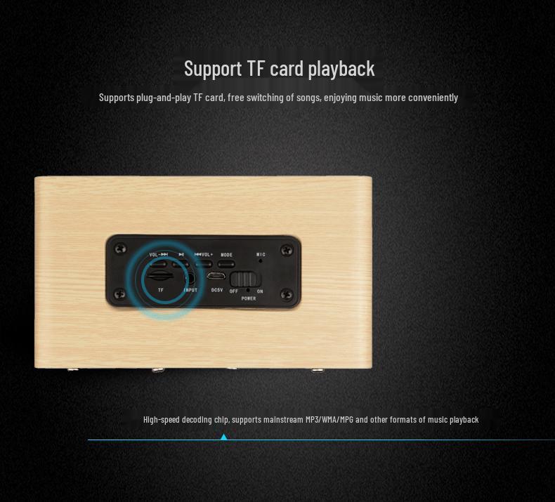 Креативная деревянная Bluetooth-колонка - Идеально подходит для дома, офиса или использования на улице