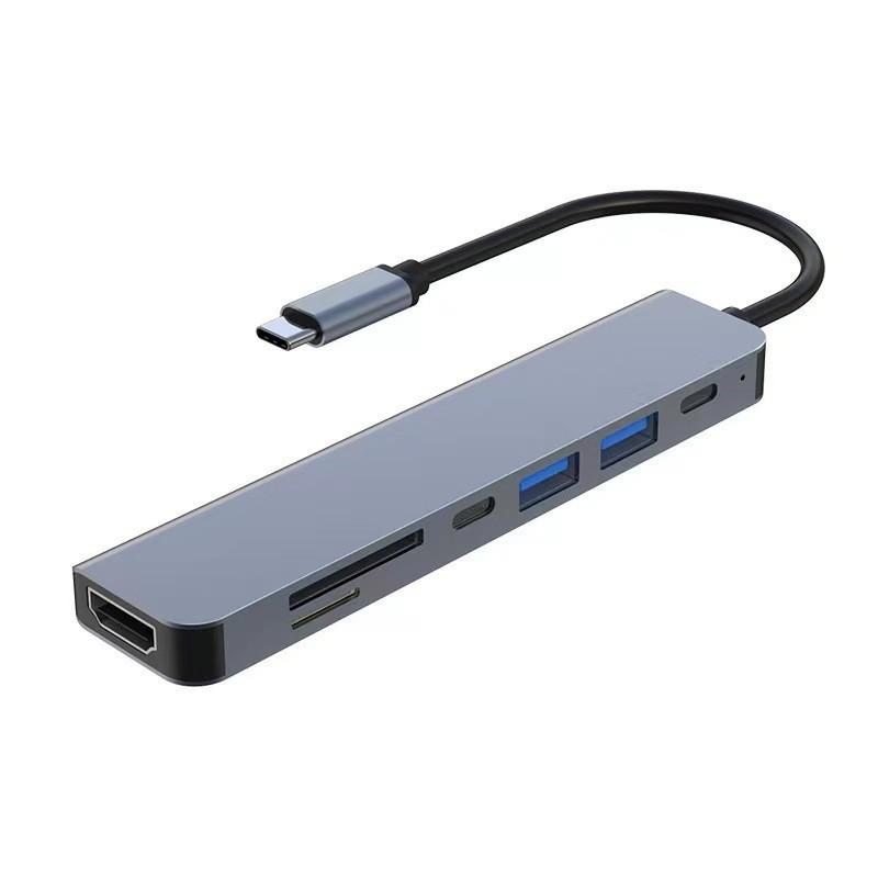 USB-C хаб Mindpure 12-в-1, док-станция MST с двумя HDMI, 100 Вт PD, RJ45, кардридер SD/TF