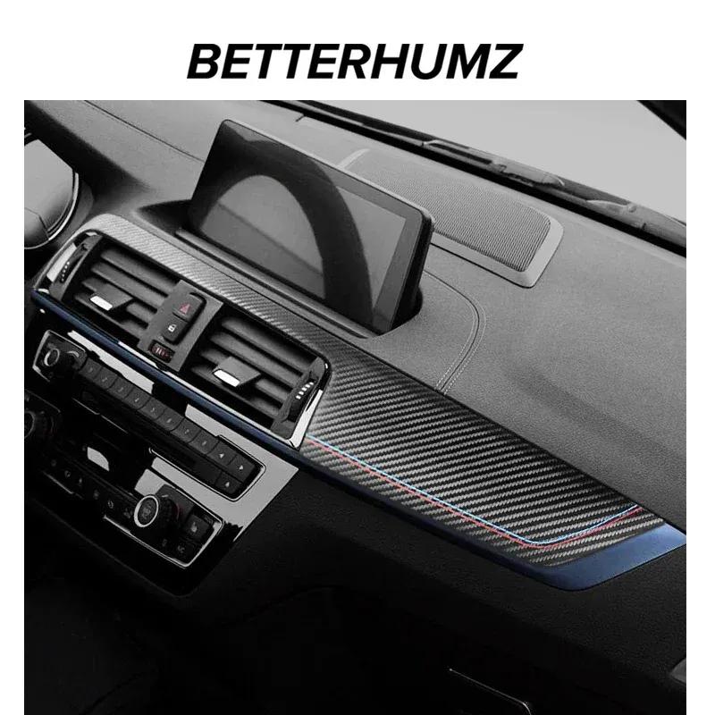 Betterhumz For BMW F20 F21 F22 Dashboard Center Console Panel Trim Cover Sticker Strip Car Made of Alcantara Interior Accessory