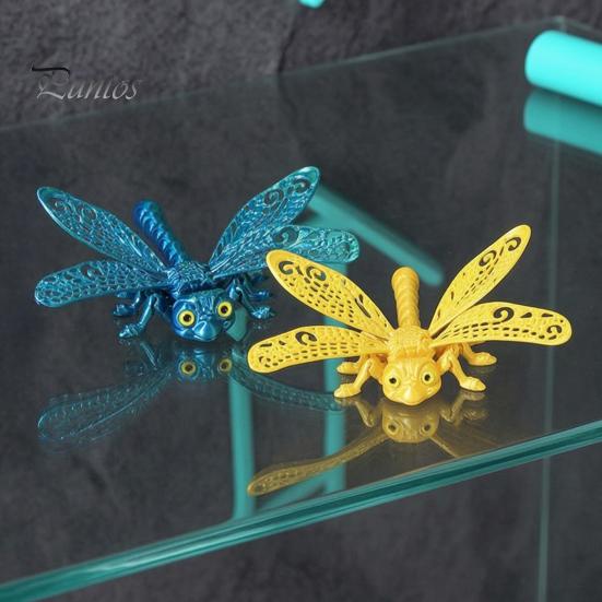 Eco-friendly Plastic Figure 3D Printed Articulated Dragonfly Model, Flexible Realistic Animal Fidget Toys, Educational Science Teaching Aid