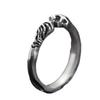 Adjustable Open Ring Couples In Rib Bone Design Vintage Plated Geometric Jewelry Unisex Student Gift