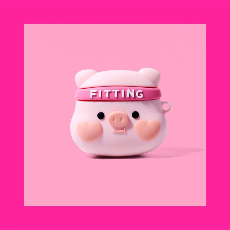 3D Розовый Поросенок для Apple Airpods Pro 2 Милый Чехол Airpods 1 2 3 Pro Чехол для Наушников Беспроводная Зарядка Чехол для Гарнитуры