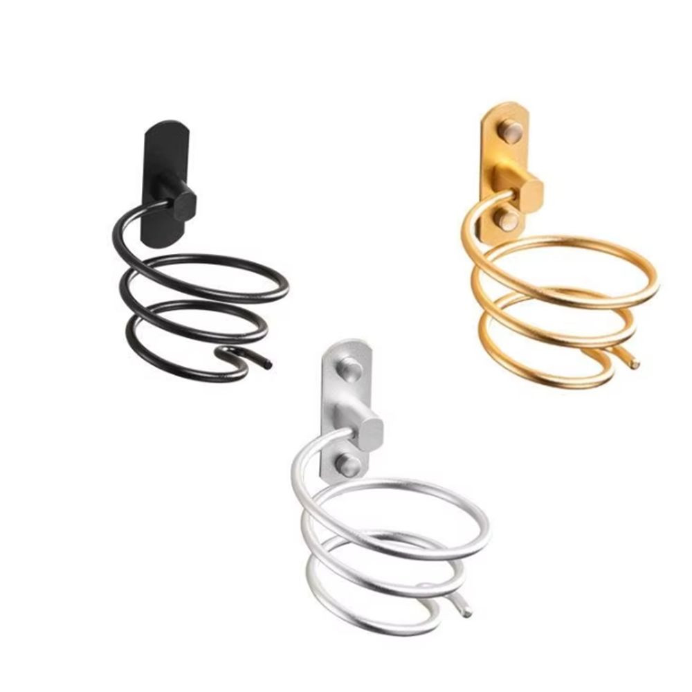 Алюминиевый держатель для фена, долговечный спиральный держатель, настенный органайзер для дома