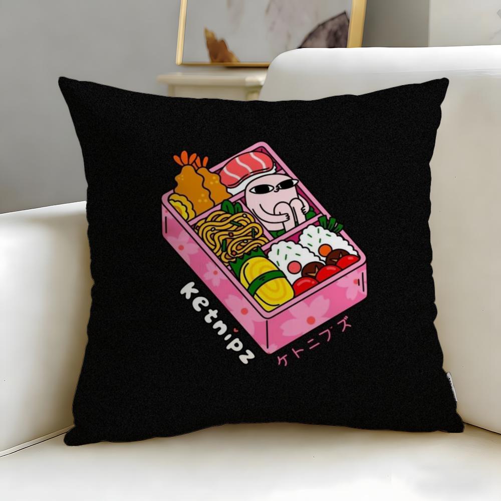 popular cartoon character ketnipz Cushion Cover Soft & Easy-Wash Pillow Case – Versatile for Couch, Bed, Travel and Office