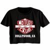 Черная укороченная футболка для девушек Motley Crue Crue Sign, фестивальная, Cali