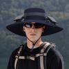 Outdoor Hat with Dual Power Supply Fan Summer Wide Brim Sun Hat Cooling Fishing Hiking Sun Protection Hat