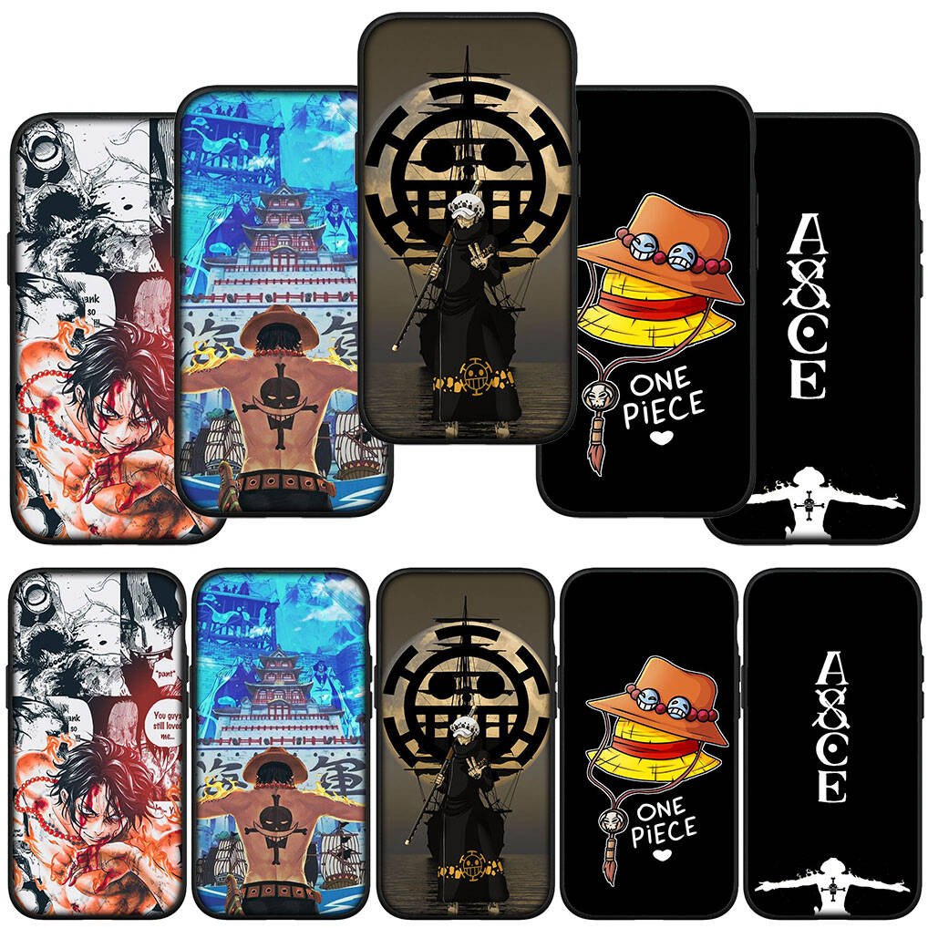 Для Samsung Galaxy S25 S24 S23 S22 Ultra FE Plus A37 A57 A56 A55 A06 A16 A15 A36 A26 A35 A05 A25 A54 A34 Чехол для телефона Мультяшный Ас Ван Пис Луффи Обложка