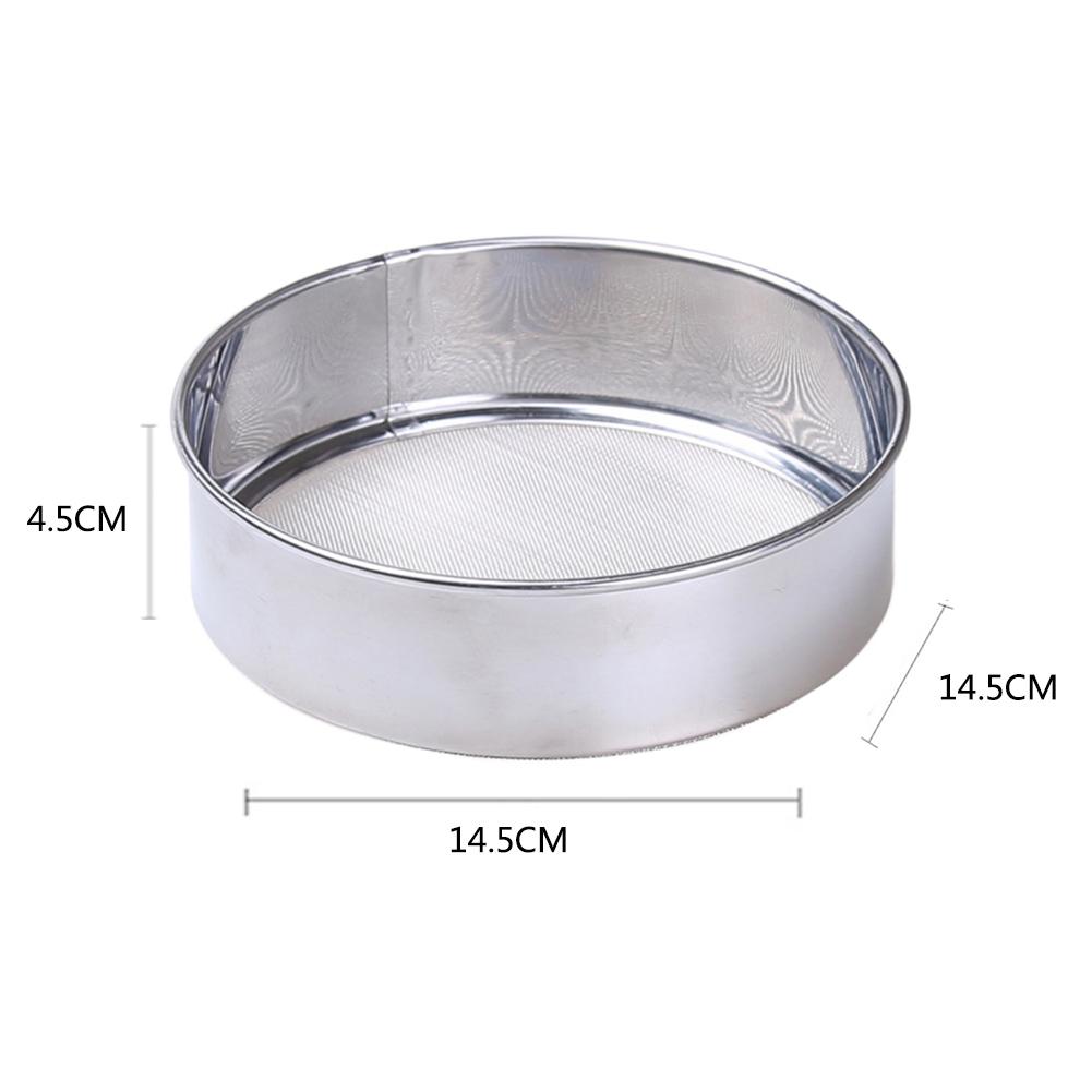 Stainless Steel Fine Mesh Flour Sieve Enjoy Making Good Looking And Delicious Food Kitchen Tool Round Sifter