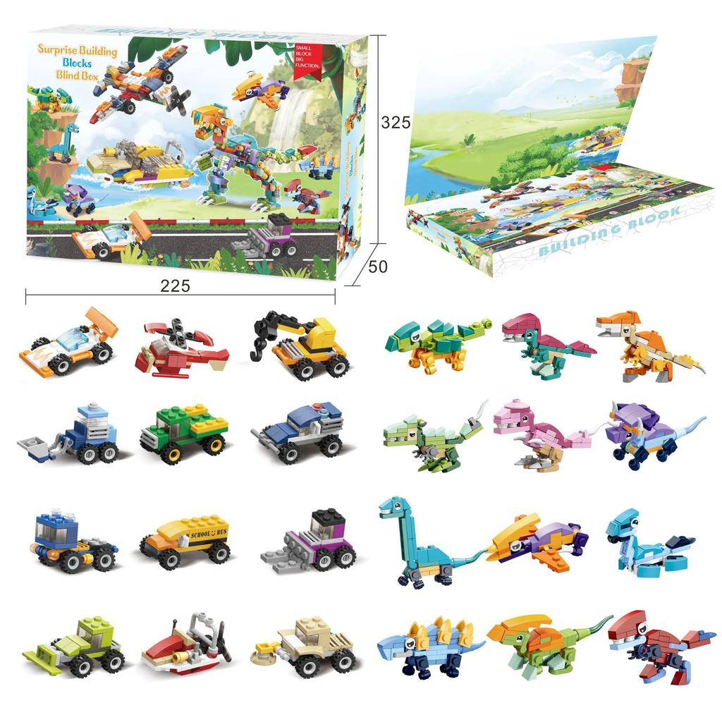 Advent Calendar  Christmas Gift For Kids Building Blocks New Year Blind Box Gift 24Days Christmas Diy Santa Claus Bricks