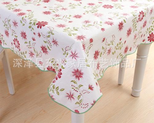 Waterproof And Oil-Proof Tablecloth Square Leave-In Tablecloth Round Peva Printed Dining Table Cloth Rectangular Coffee Table Cloth Custom