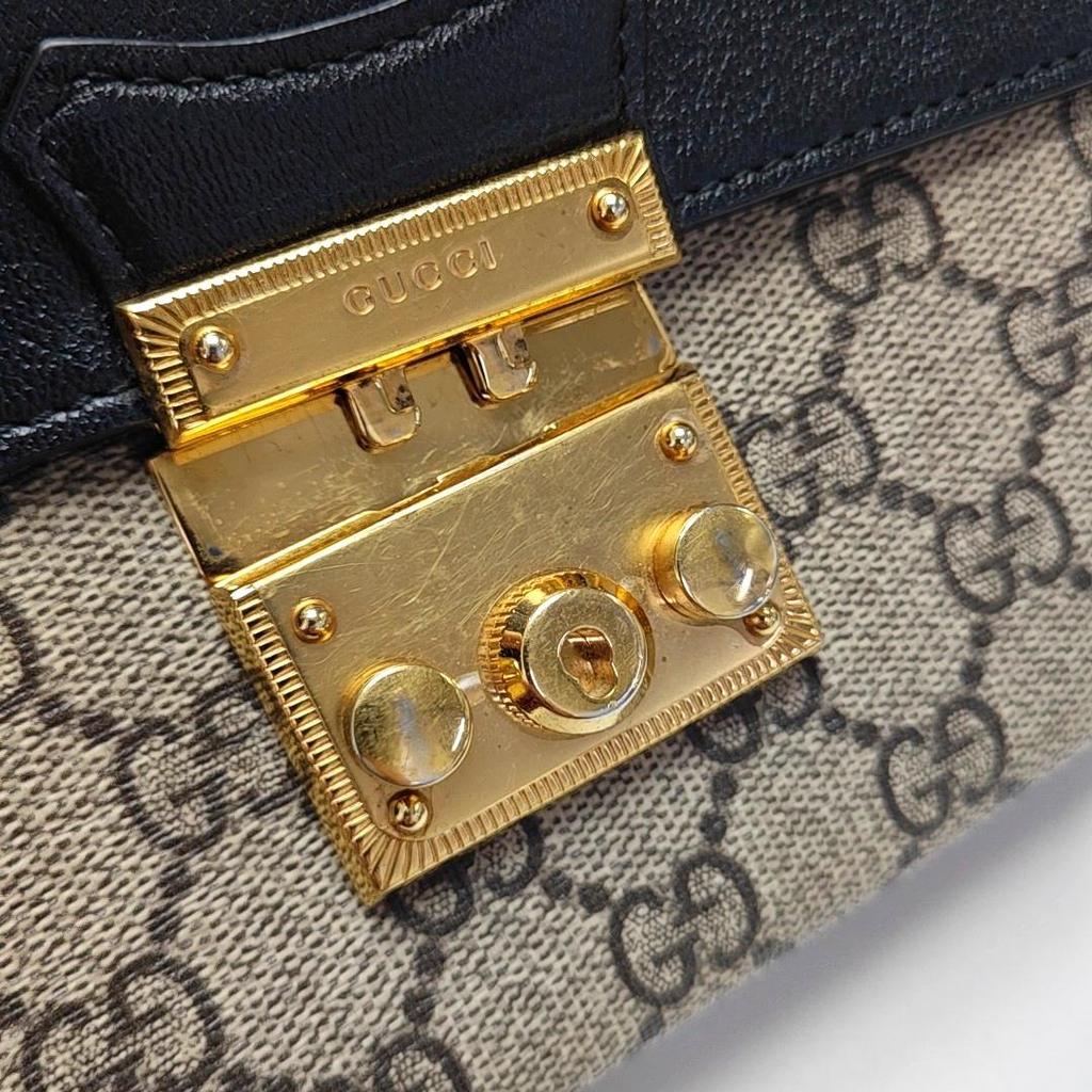[Pre-Owned] Padlock Gold Tone Accessory Iconic Lock Detail Monogram Canvas And Leather Box Bag Crossbody Shoulder Tote Mini - Good #R9FMWN