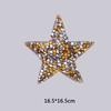 Popular Clothing Crystal Heat Transfer Applique Bag Shoe DIY High Quality Star Clothes Patches Rhinestone 1PC Multi Sizes Iron On  Jewelry Accessory