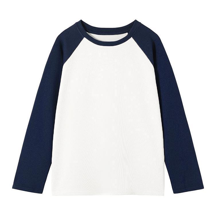 Осень 2025 Лонгслив с рукавом реглан в стиле колор-блок – Свободный лоскутный базовый слой для осени/зимы.