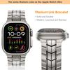 For Apple Watch 10 46mm/Ultra 2/Ultra 49mm/9 8 7 45mm/SE (2023) SE (2022) SE 6 5 4 44mm/3 2 1 42mm Titanium Alloy Watch Strap