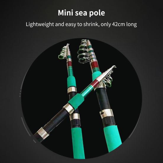 Удочка Эргономичный дизайн Регулируемая Стекловолокно Морская Пресноводная Телескопическая Удочка для Рыбалки на Открытом Воздухе