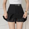 Woman Skirts High Waist Pleated Skirt Female Irregular Thin A-line Short Skirt Solid Color Hip Skirts Girls School Uniform Skirt