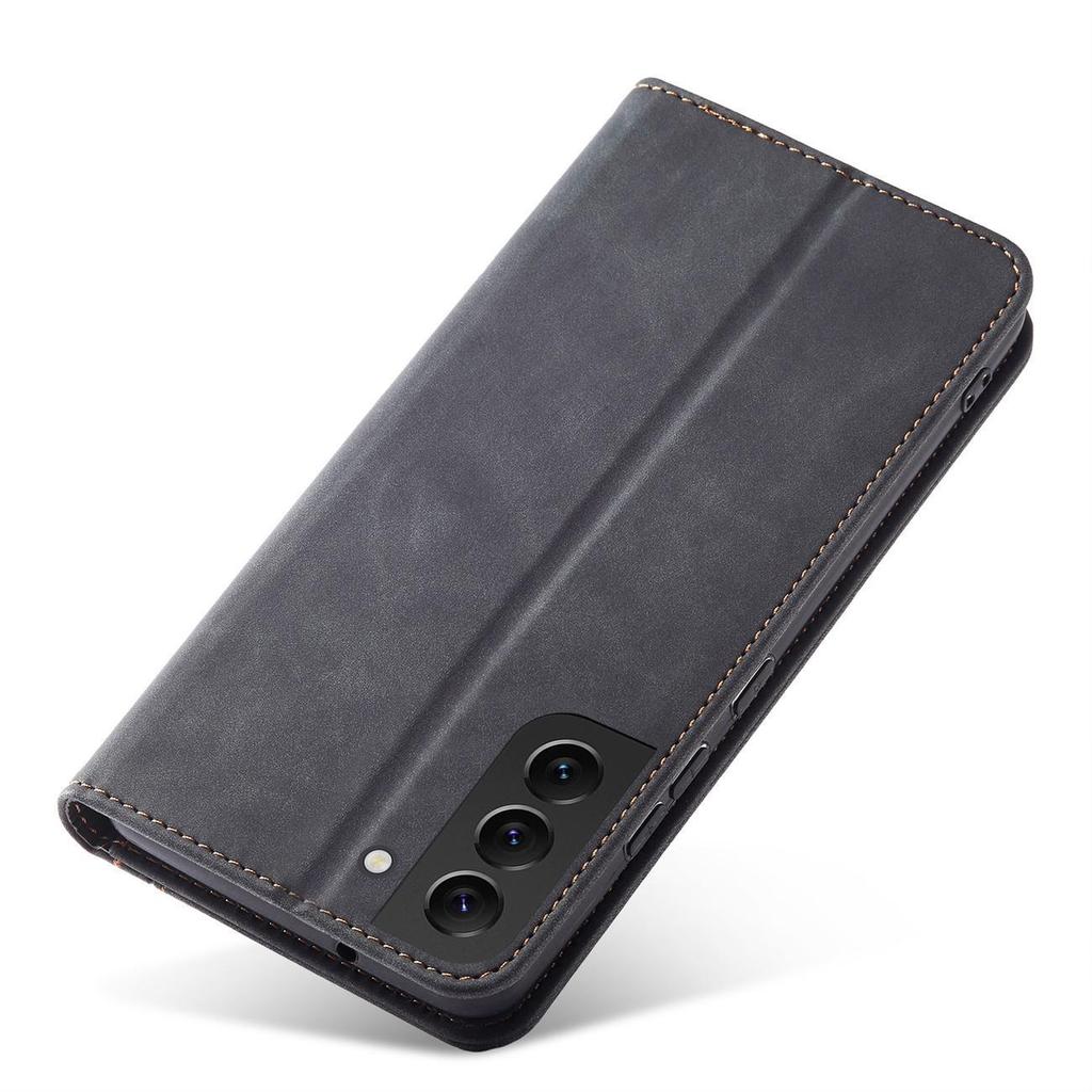 Premium Magnetic Wallet Case with Stand for Samsung Galaxy S23+ - Black