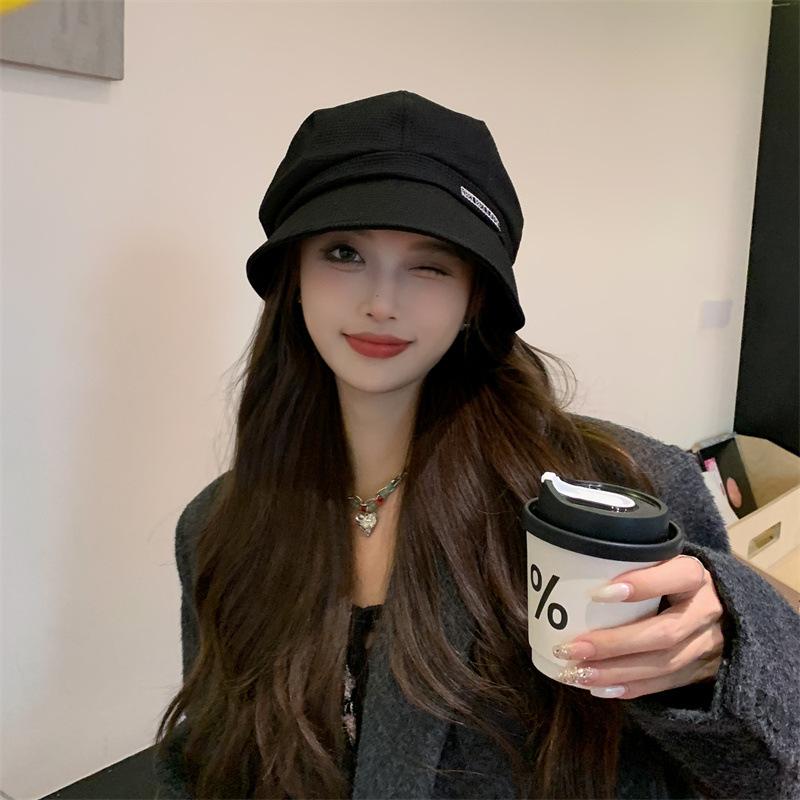 Шляпа женская осенняя корейская версия универсальная восьмиугольная ворсовая шляпа берет художник большая голова модная повседневная шляпа рыбака