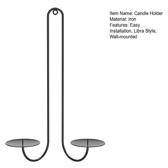 Подсвечник из железа, настенный подсвечник в стиле весов, подвесной подсвечник для гостиной, столовой и камина