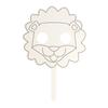 Lion Child Mask To Decorate Stick Included X 4 Pieces