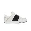 Open Skate Calfskin And Fabric Sneakers White Black