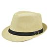 Breathable Summer Beach Wide Brim Sun Hat Jazz Hat Straw Panama Cap Cowboy Fedora Hat