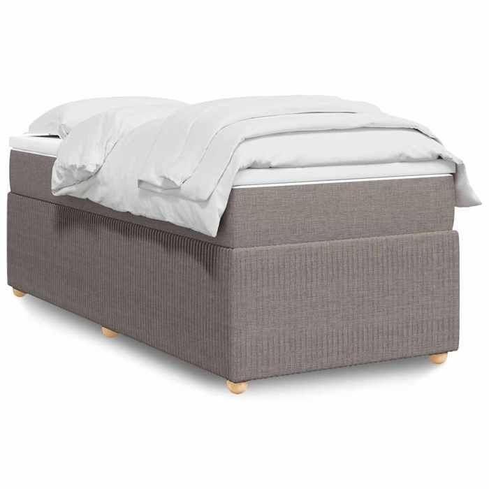 Maison Exclusive - Sommier à lattes de lit avec matelas Taupe 100x200 cm Tissu