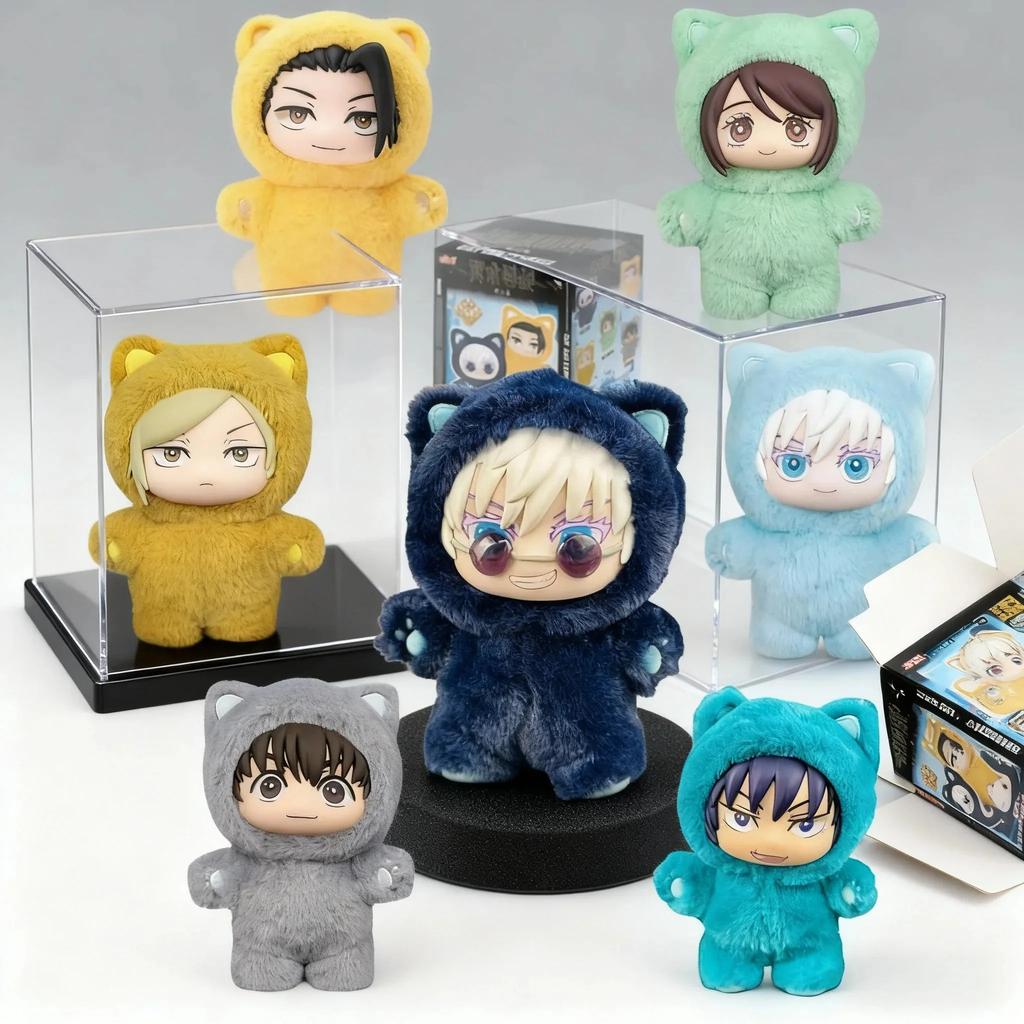 Bandai Jujutsu Kaisen Битва V2 Рай Кошек Вечеринка Серия Слепой Коробка Милая Плюшевая Кукла Подвеска Аниме Периферия Сюрприз Подарок