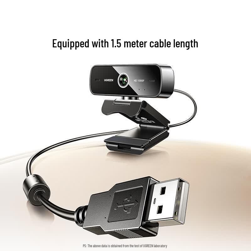 UGREEN 1080P USB Fixed-Focus Webcam